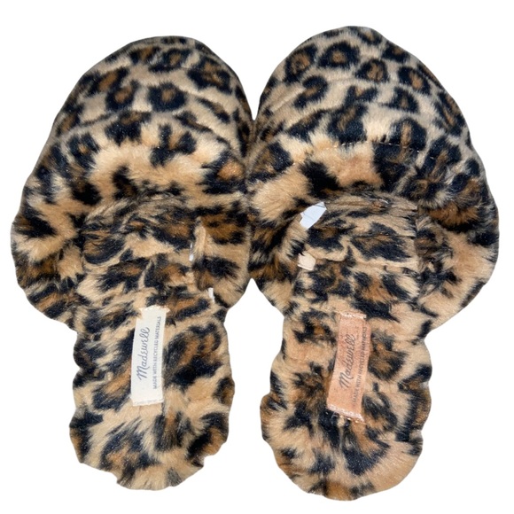MADEWELL Quilted Scuff Leopard Cheetah Slip On MB847 Lounge Slippers Size 7 - Picture 6 of 13